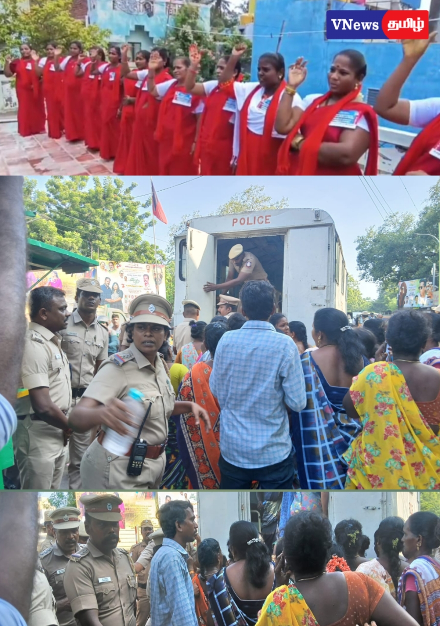 கொருக்குப்பேட்டையில் தூய்மை பணியாளர்கள் கைது