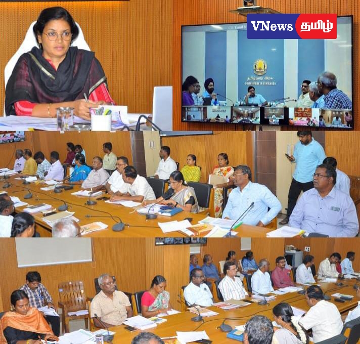 தலைமைச் செயலாளர். மாவட்ட ஆட்சித் தலைவர்களுடன் காணொளி ஆய்வுக் கூட்டம்