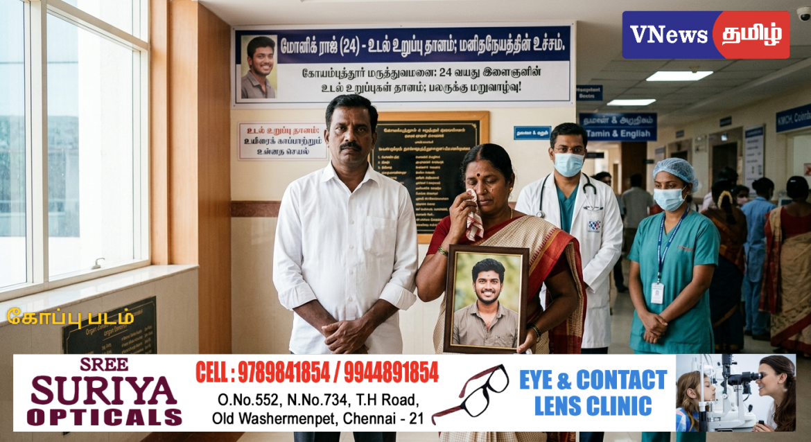 இறந்தும் உயிர் வாழ்கிறார். மோனிக்ராஜ்.