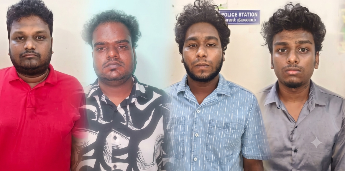 ரூ.50 லட்சம் கேட்டு தொழிலதிபர் கடத்தல். 4 பேர் கொண்ட கும்பல் கைது.